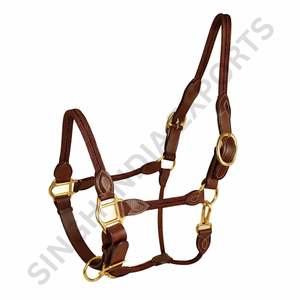 Cabestro de Cuero Genuino y Cuerda para Caballo, Ajustable, con Herrajes de Latón Resistente, Equipo Ecuestre - Product Image 3