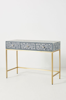 Table de Chevet Art Déco Florale en Os Incrusté, Meuble de Luxe pour Restaurants, Hôtels, Chambres à Coucher, Décoration Intérieure, Table Basse – Vente en Gros