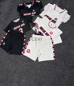 Uniformes de Fútbol Americano al por Mayor de Alta Calidad, 100% Poliéster, Conjuntos de Fútbol Americano Universitario de Manga Corta, Cómodos y Elegantes - Product Image 5