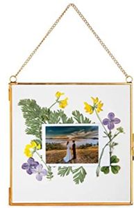 Marco de Fotos Colgante de Vidrio y Metal para Decoración del Hogar, con Cadena para Colgar, Vidrio de Doble Cara, Marcos de Fotos Decorativos Personalizados - Product Image 3
