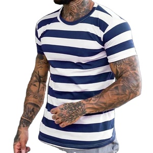 Camisetas de gimnasio de manga corta de verano de gran tamaño, camisetas con estampado de rayas de Hip Hop callejero para hombres y mujeres, ropa informal diaria y ropa deportiva - Product Image 4