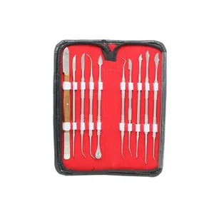 Juego de 10 Instrumentos de Acero Inoxidable para Esculpir Cera, Herramientas de Escultura para Laboratorio Dental, Kit Manual Autoclavable - Product Image 1