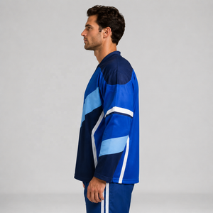 Maillot de hockey sur glace personnalisé de qualité supérieure, impression par sublimation intégrale, matière polyester, construction respirante, confort optimal - Product Image 4
