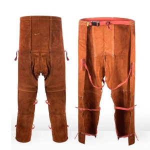 Premium Quality Heavy-Duty Cowhide <b>Split</b> Leather Welding <b>Trouser</b> Industrial Protective Safety Clothing Welders Spark Resistant - Product Image 1