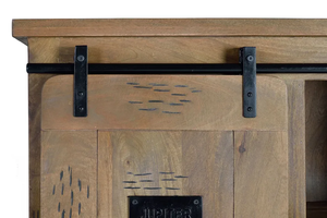 Mueble de Salón Pequeño de Madera de Mango Maciza de Estilo Industrial Vintage, Mueble de Cocina de Madera Maciza de Estilo Europeo - Product Image 2