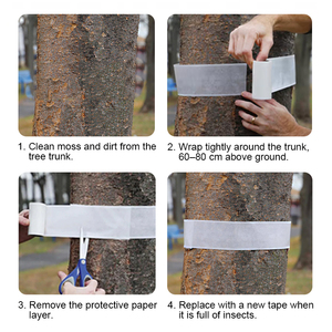 Piège à insectes collant solide <span class=keywords><strong>anti</strong></span>-insectes <span class=keywords><strong>pour</strong></span> l'extérieur, ruban adhésif <span class=keywords><strong>pour</strong></span> la protection des arbres, écologique, pièges à colle <span class=keywords><strong>pour</strong></span> protéger les arbres - Product Image 4