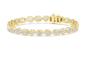 Pulsera de Diamantes Creados en Laboratorio con Corte Múltiple y Bisel de Oro Rosa de 9K Premium, 10.46 CTW - Product Image 6