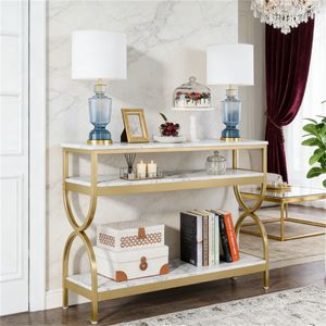 Console <b>Table</b> with Storage Rack <b>Side</b> <b>Table</b> and <b>Sofa</b> <b>Table</b> Option - Product Image 4