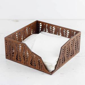 Premium Handmade Wooden Table <b>Tissue</b> Holder Decorative Napkin Stand Modern Multi-Purpose Eco-Friendly Home Kitchen Organizer - Product Image 6