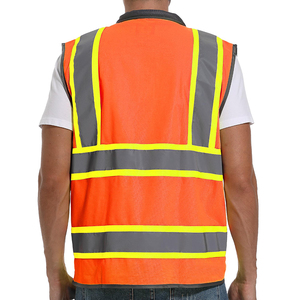 Chaleco de trabajo reflectante y transpirable para equipos de mantenimiento de carreteras, chaleco de alta visibilidad de calidad premium para hombres - Product Image 2