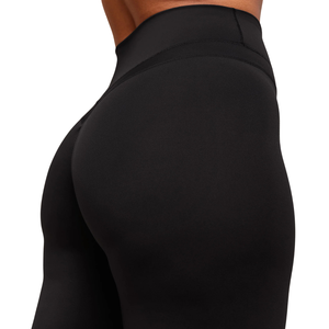 Pantalon de yoga noir taille haute évasé sans couture pour femme, leggings coupe bootcut pour la gym, l'entraînement et les tenues de sport athleisure élégantes - Product Image 4