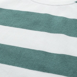 เสื้อยืดแขนยาวลายทางออกแบบพิเศษสำหรับผู้ชาย สีเขียวเซจ ผ้าฝ้ายย้อมเส้นด้าย รับผลิตตามสั่ง ขายส่ง BD - Product Image 5