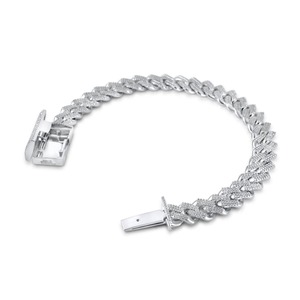 Bracelet cubain en moissanite, chaîne cubaine en argent sterling 925, bijoux fins pour femmes, bracelet tennis pour hommes - Product Image 4