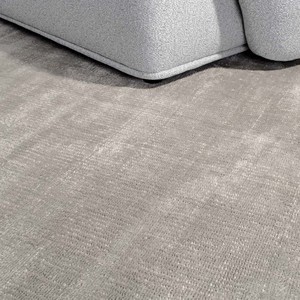 Tapis tissé à la main à boucles coupées, tapis moderne texturé, tapis contemporain gris neutre pour salon, chambre, hôtel, décoration personnalisée - Product Image 6