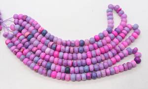 Hermosas Cuentas de Ópalo Rosa Lavanda en Forma de Rondelle, Cuentas Sueltas de Ópalo con Tonos Rosa y Morado, Gema de Ópalo Natural - Product Image 6