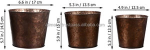 Mini maceta personalizable de hierro, Juego de 3 o cubo de flores para decoración de mesa y jardín interior al aire libre - Product Image 6
