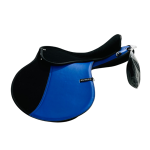 Sillín de equitación ligero y cómodo de material sintético con estructura de plástico - Product Image 1