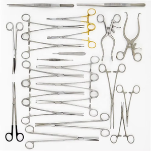 Juego de Instrumentos para Laparotomía Básica de Acero Inoxidable de Alta Calidad, Suministros Quirúrgicos Manuales Duraderos, Certificación CE, 2 Años de Garantía - Product Image 2