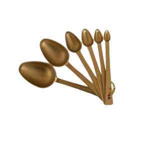 High Quality Steel Kitchen Gold <b>Measuring</b> <b>Spoons</b> Food Safe Quality Wholesale Measure Cup Set Counting Cups From India - Product Image 3