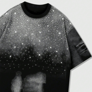 เสื้อกล้ามลายกราฟิกแบบวินเทจ ล้างสีสไตล์แอซิดวอช ประดับคริสตัล เสื้อแฟชั่นสตรีทแวร์ย้อนยุค แขนกุด พิมพ์ลายเสื้อยืด - Product Image 3