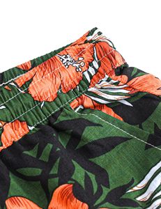 Pantalones cortos para hombre con estampado floral, cintura elástica, cordón, playa tropical, vacaciones de verano, coloridos, ligeros, para hombre, verano - Product Image 5