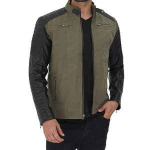 Veste en cuir de vache respirante pour homme de haute qualité, fermeture éclair, manches longues, style tendance pour l'hiver - Product Image 4