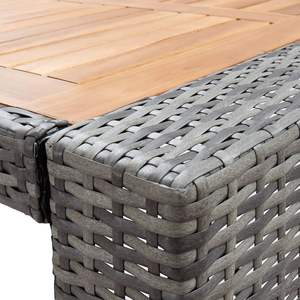 Conjunto de Muebles de Jardín de Ratán Gris, Compacto y Duradero, de Polietileno (PE) - Product Image 6