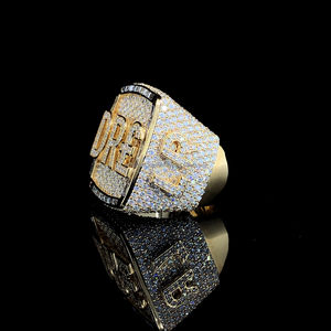 Bague de mariage/fiançailles en or blanc 14 carats de style vintage, cultivée en laboratoire IGI/GIA, diamant taillé, bague fine unisexe pour le style hip-hop, bijoux rap - Product Image 4