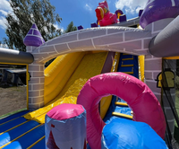 Toboggan gonflable commercial en PVC et château gonflable sec, certification CE, capacité 500 personnes, garantie 3 ans, pour fêtes et événements professionnels