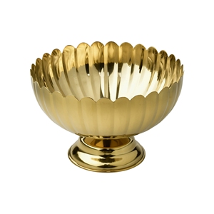 Tazón de Cobre Glam con Borde Festoneado, Acabado Pulido, Moderno, Ecológico, Apto para Lavavajillas, para Servir Comida en Fiestas - Product Image 4