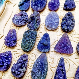 Agate de Raisin de Haute Qualité, Pierre Précieuse en Vrac, Cristal Brillant, Grappe de Cristal Violet, Décoration, 3-4cm - Product Image 1