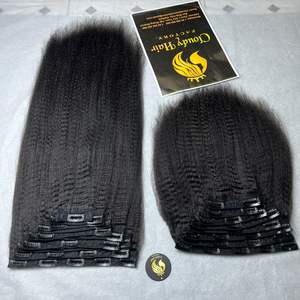 Nouvel arrivage Double Drawn kinky Straight clip ins Raw 8 à 32 pouces trame de cheveux vietnamien - Product Image 4