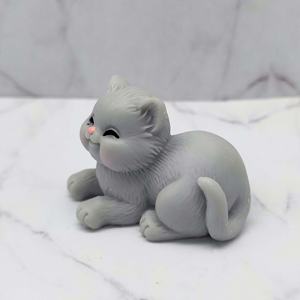 12 Scale <b>Mini</b> Plastic Resin Poly Cat for Dollhouse Decoration 2.4x3.4cm DIY Accessories - Product Image 2