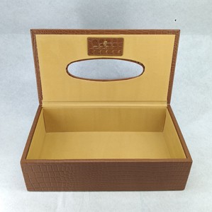Boîtes à mouchoirs en cuir imprimé croco, porte-serviettes, support de rangement, articles de luxe de haute qualité, prix de gros, décoration - Product Image 2