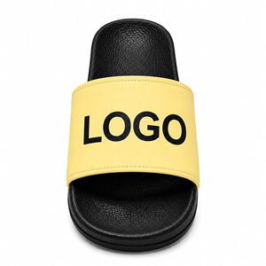 Custom Yellow Logo EVA <b>Slide</b> Sandals | Unisex Anti-Slip Breathable Beach <b>Pool</b> Slippers | Lightweight Indoor Comfort <b>Slides</b> | OEM - Product Image 6