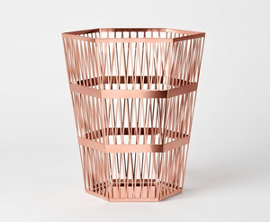 Modern Geometric Metal Wire <b>Storage</b> <b>Basket</b> Rose <b>Gold</b> Hexagonal Design For Home Decoration Kitchen Essential - Product Image 6