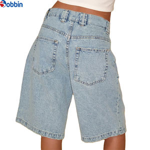 Overol de Mezclilla de Algodón 100% Ecológico, Transpirable, de Corte Regular, Pierna Ancha, Estilo Hip Hop Vintage, de Longitud Media, para Mujer - Product Image 4