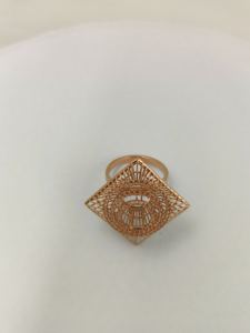 Nouveau design de luxe anneaux de bijoux de montage turcs en or massif pour femmes bague en or avec diamant véritable - Product Image 4