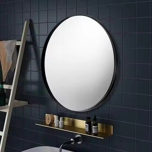 Modern <b>Round</b> Wall <b>Mirror</b> With Slim <b>Black</b> Metal Frame Decorative Bathroom Vanity <b>Mirror</b> for Bedroom Living Room From REHMAN CRAFT - Product Image 2