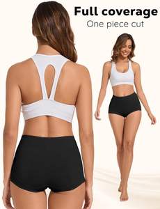 Culotte taille haute confortable pour femme grande taille, avec boutons, en tissu extensible doux, respirant, taille sécurisée, couvrance intégrale - Product Image 6