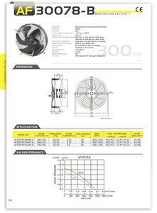 ประสิทธิภาพสูงภายนอกโรเตอร์ AC แกนพัดลม220โวลต์300*78มิลลิเมตร (AF30078-B) - Product Image 4