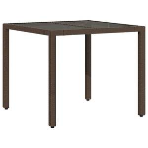 Ensemble de bistrot de jardin en polyrotin marron 5 pièces avec coussins - Product Image 4