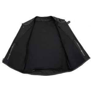 Gilet de motard en cuir épais pour homme, col ras du cou profond, coupe club, fermeture à boutons-pression, veste sans manches pour motards, voyages sur route - Product Image 3