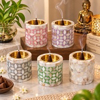 Brûleur aromatique multifonctionnel en métal de luxe, écologique, porte-parfum décoratif pour salon, chambre, bureau, méditation