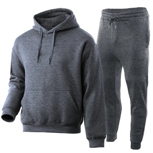 Nouvel ensemble de survêtement décontracté unisexe en couleur unie, pull épais et pantalon long, 2 pièces, avec sweats à capuche pour sports d'hiver et automne, grandes tailles - Product Image 6