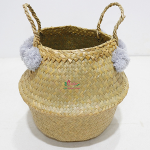 Paniers de rangement décoratifs écologiques en feuilles de palmier séchées, produits artisanaux pour usage domestique et boîte-cadeau - Product Image 5