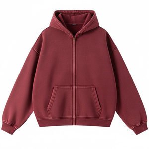 เสื้อฮู้ดดี้ผ้าฟลีซหนานุ่มแบบสั่งทำ OEM ทรงหลวม ไหล่ตก สไตล์สตรีทแวร์ ยูนิเซ็กส์ - Product Image 6