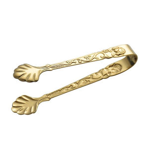 Pinzas para Hielo con Diseño de Rosa en Relieve, Pinzas para Cubitos de Hielo de Acero Inoxidable, Mini Pinzas para Servir, Pinzas para Azúcar de Metal Dorado y Plateado para Fiestas y Bares - Product Image 2