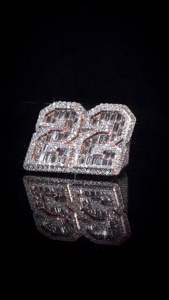 Custom Number Championship <b>Ring</b> 925 <b>Silver</b> Lab Grown Diamond Iced Out Baguette and Round <b>Statement</b> <b>Ring</b> Hip Hop Pass Diamond - Product Image 3