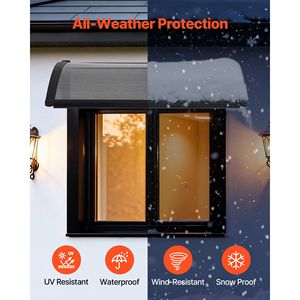 Tende da Sole per Porte e Finestre Esterne 30 X 39 Pollici con Staffa di Drenaggio in ABS, Protezione da Pioggia, Neve e Sole, Finitura Rivestita - Product Image 3